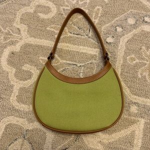 Fossil green saddle bag